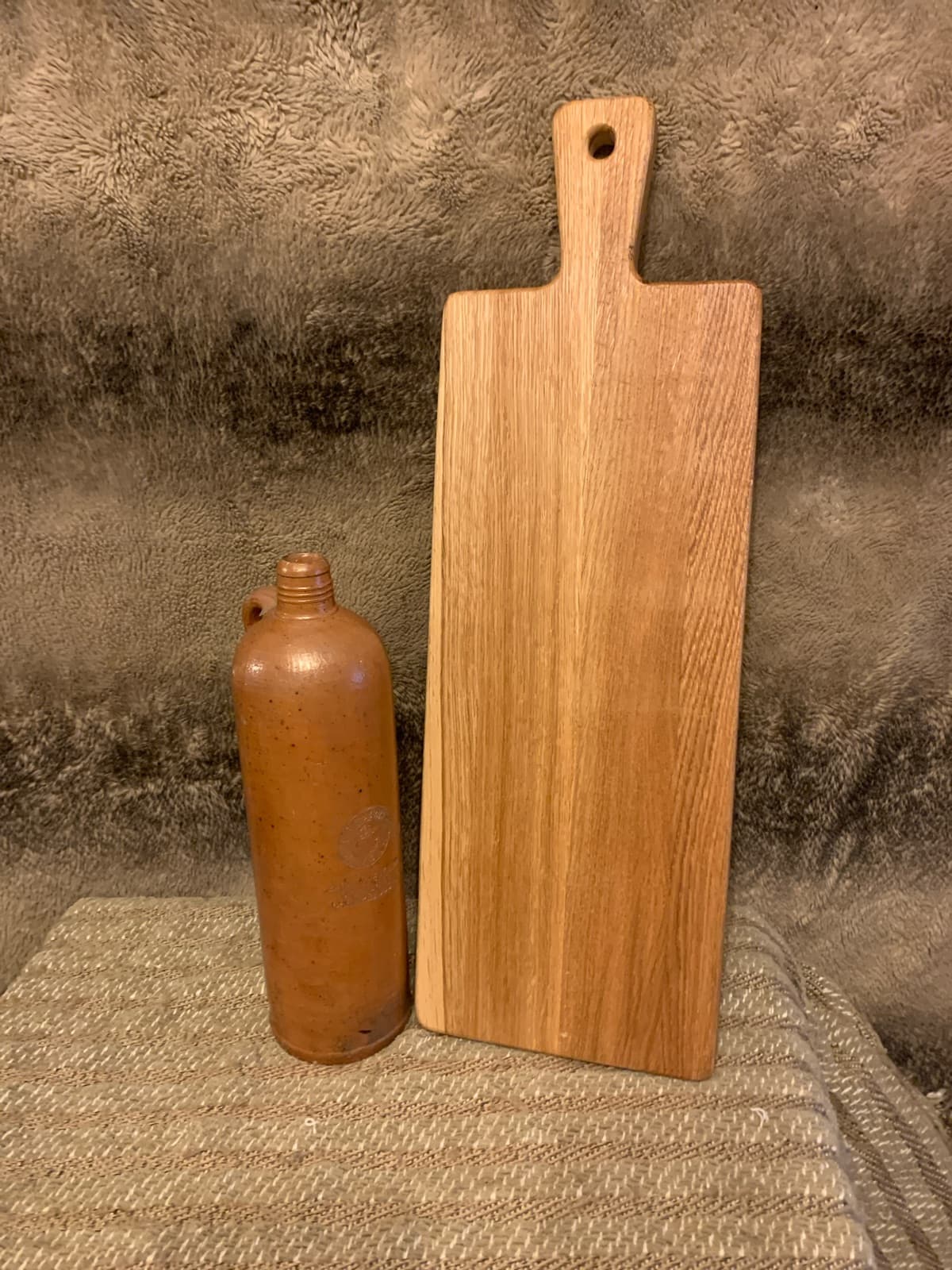 Large Oak Artisan Serving Board with Handle