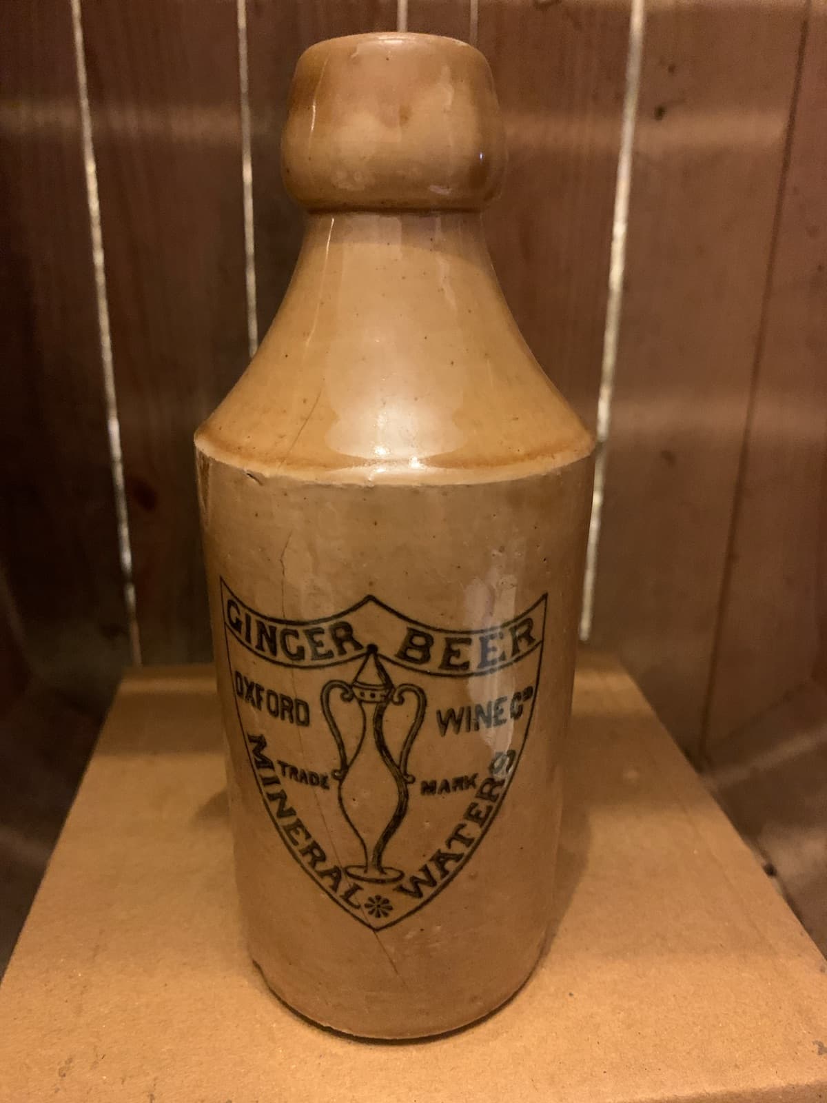 Vintage Ginger Beer Stoneware Bottle - Oxford Winery