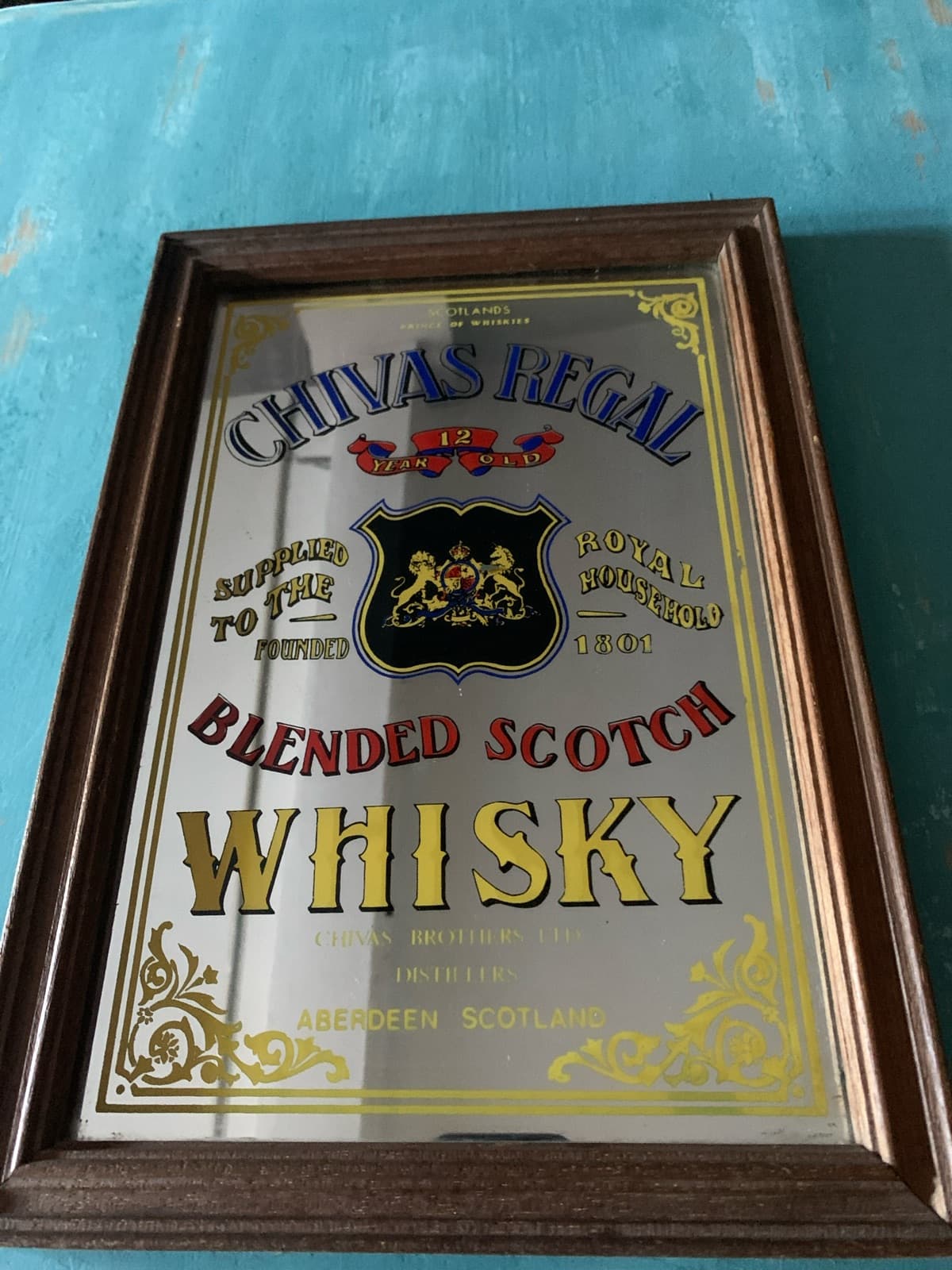 Chivas Regal Blended Scotch Whisky Framed Mirror Sign