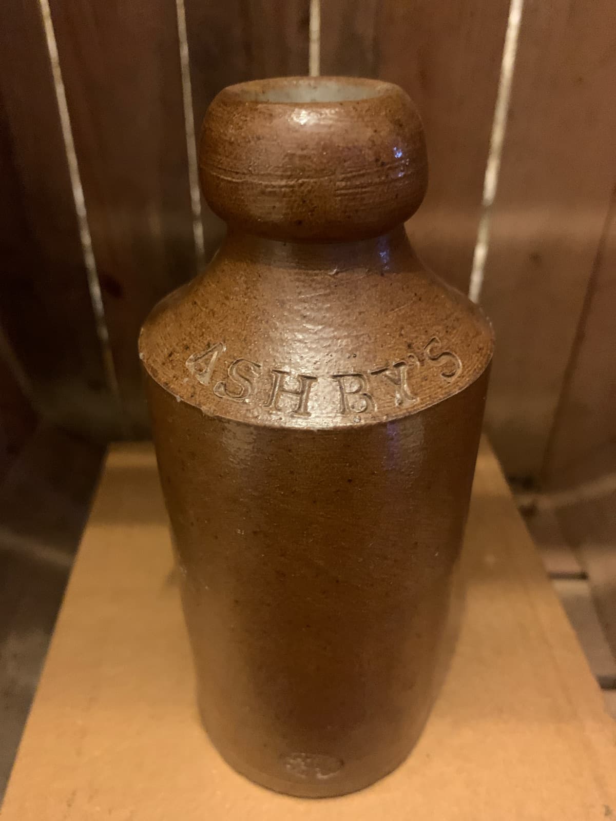 Vintage Stoneware Bottle “Ashby’s Staines”