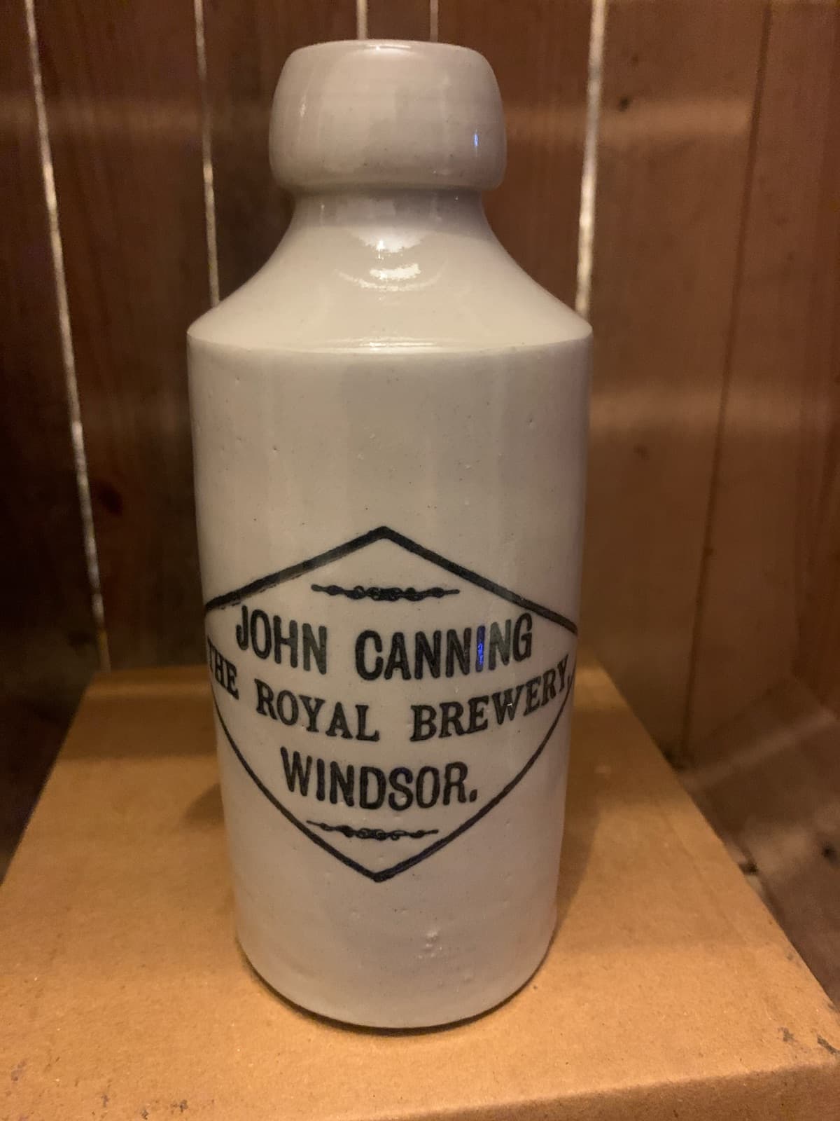 Vintage John Canning Royal Brewery Windsor Ceramic Bottle