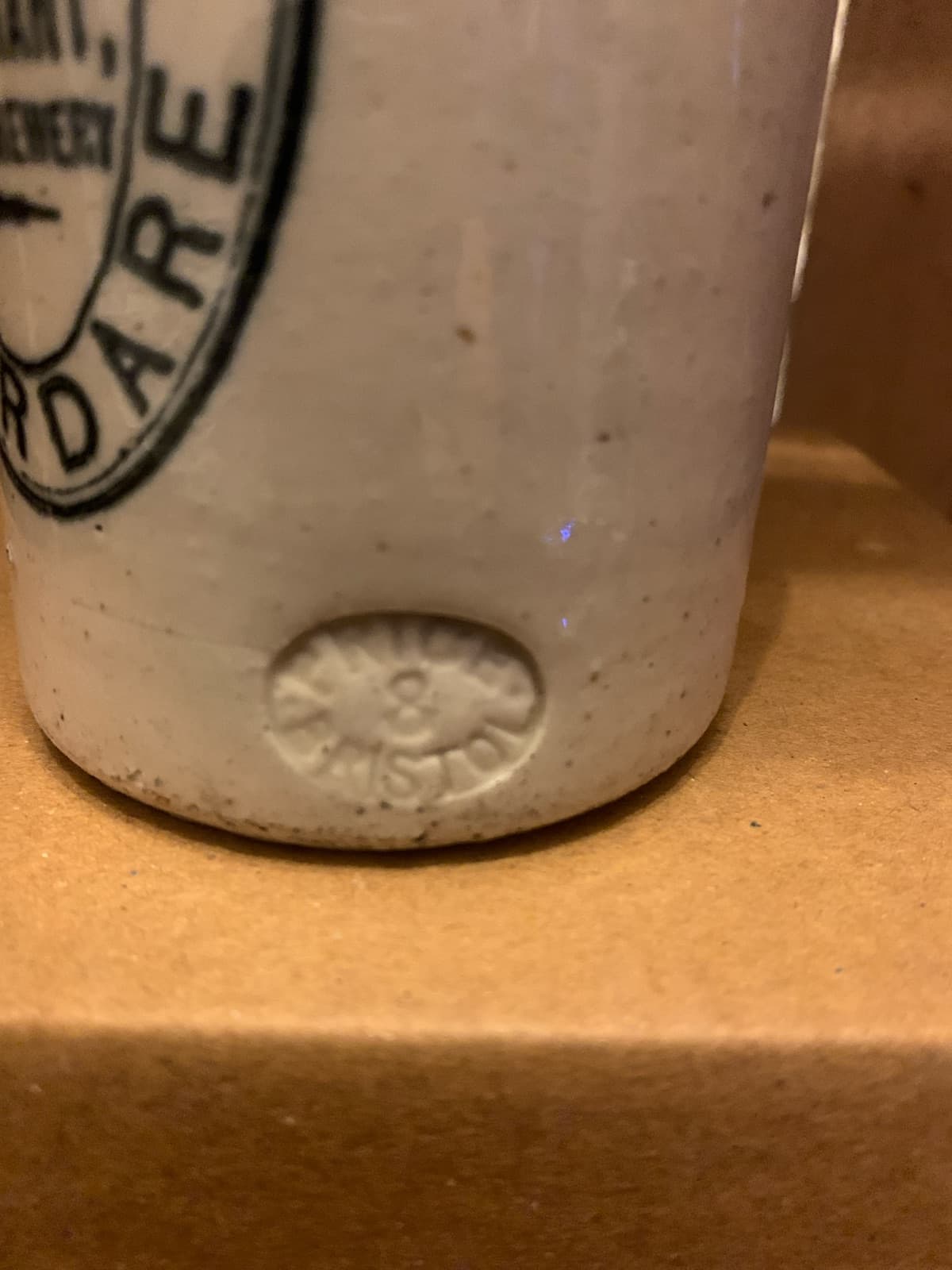 Vintage M.R. David Aberdare Stone Bottle - Brewer & Wine Spirit Merchant