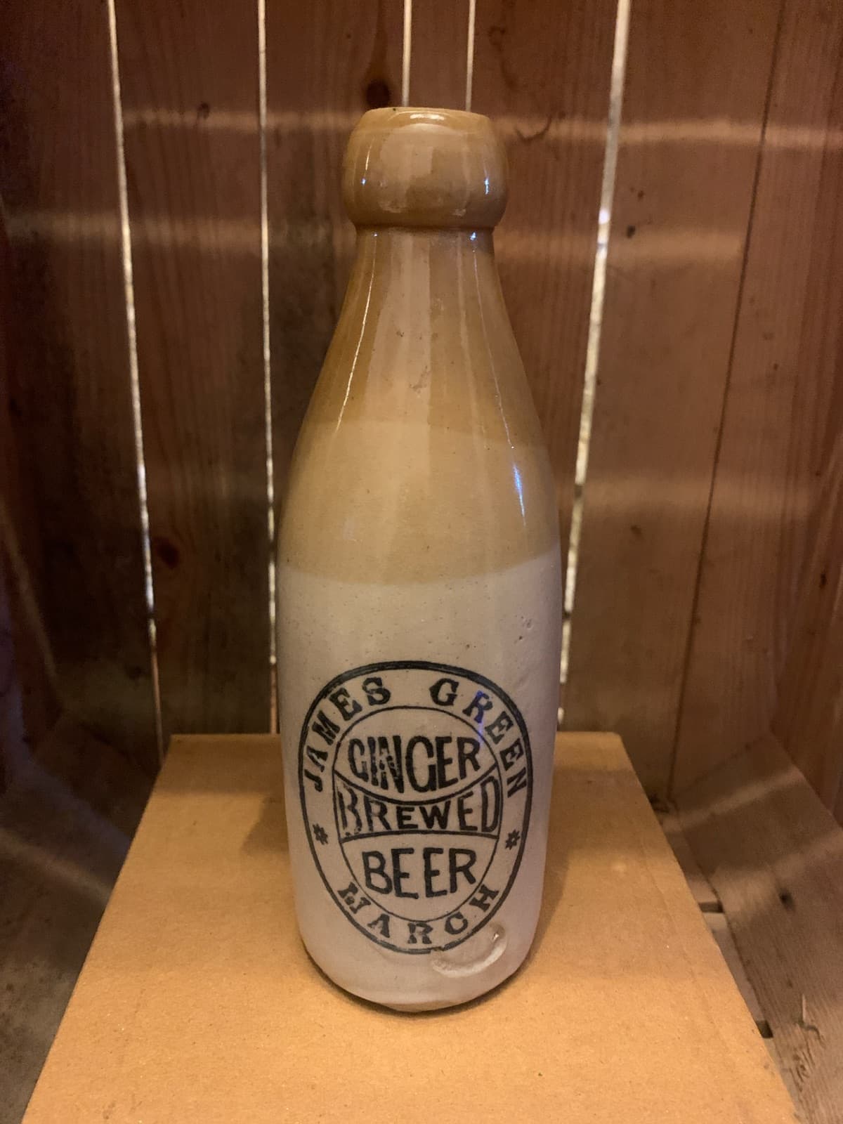 Rare Vintage Ginger Beer Stoneware Bottle - James Green