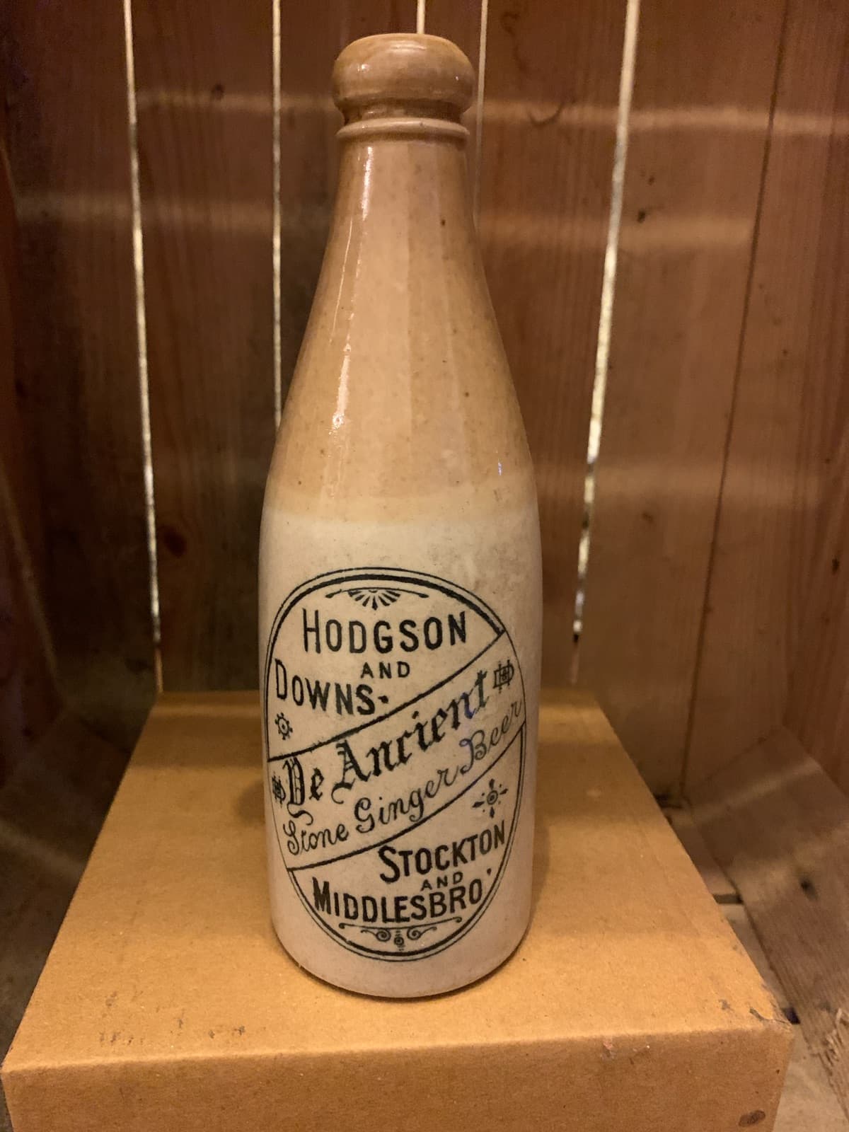 Vintage Hodgson and Downs Ginger Beer Bottle - Stockton and Middlesbrough