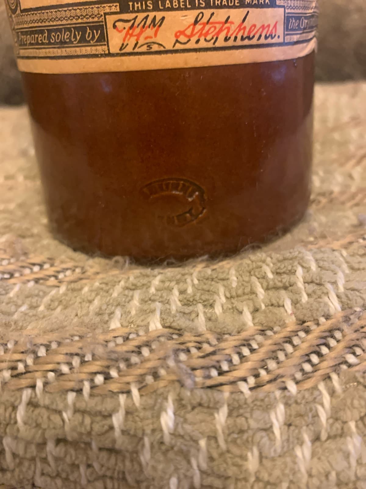 Stephen’s Scarlet Writing Fluid Stoneware bottle