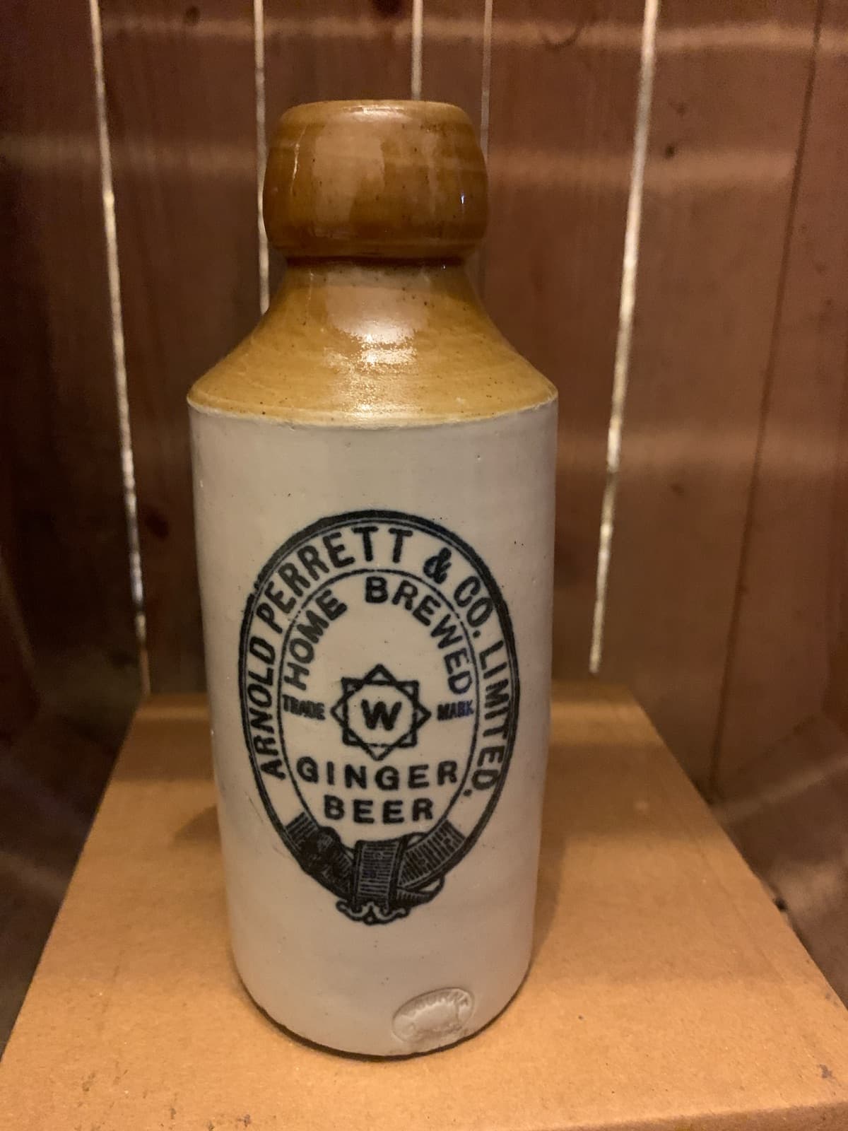 Vintage Arnold Perrett & Coulthard Ginger Beer Stoneware Bottle