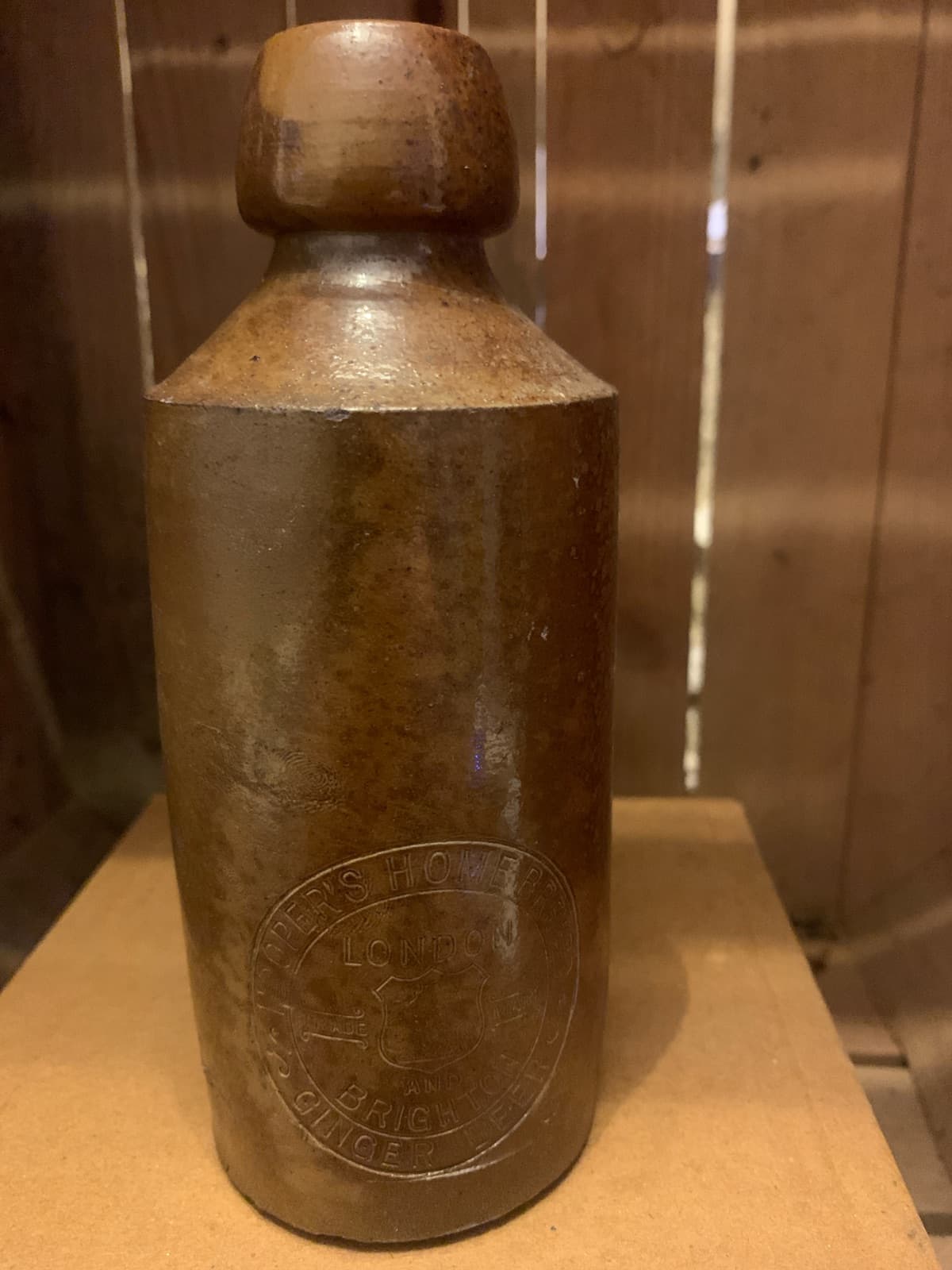 Vintage Stoneware Ginger Beer Bottle - London