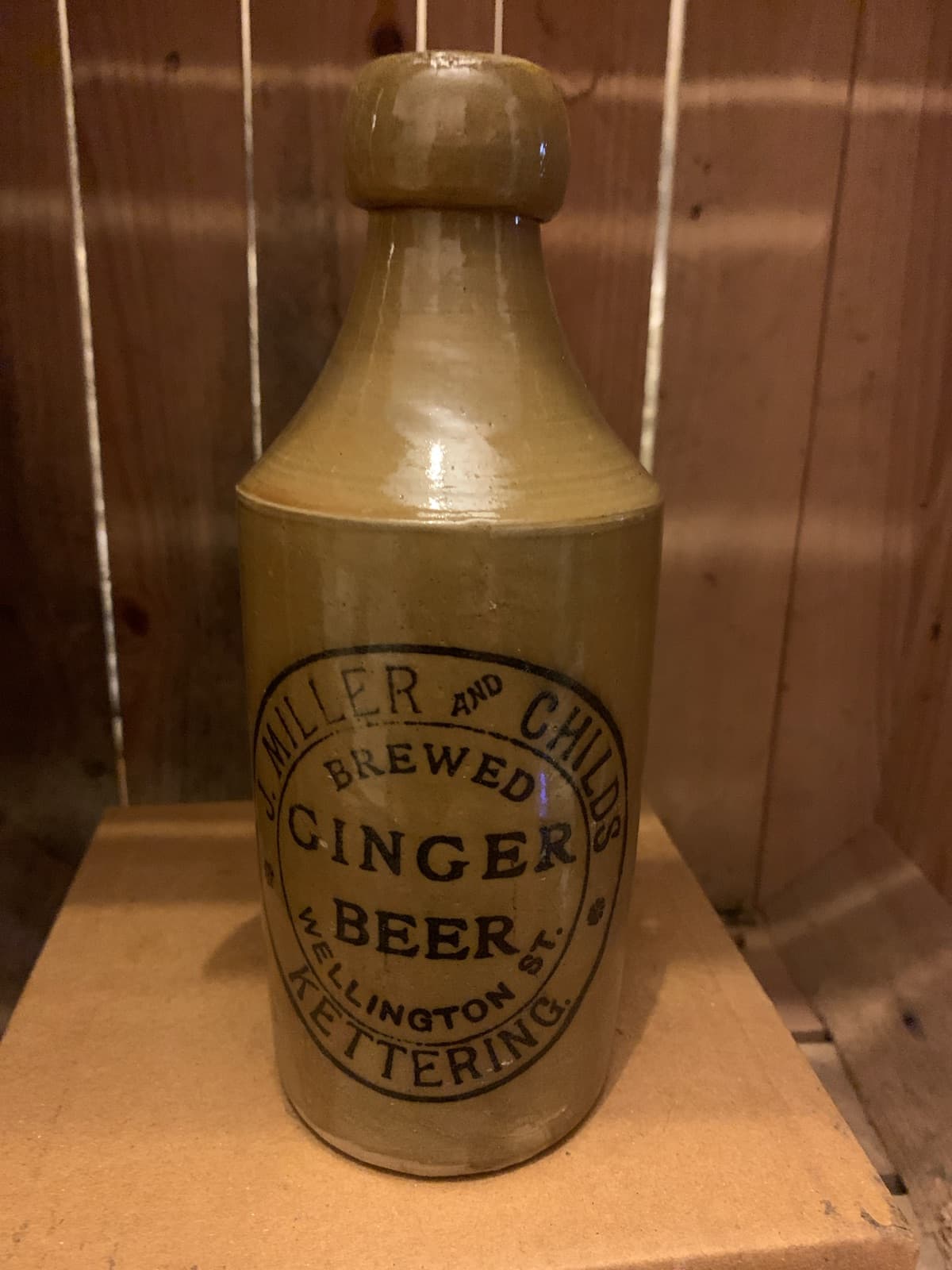 Vintage Miller and Childs Ginger Beer Stoneware Bottle