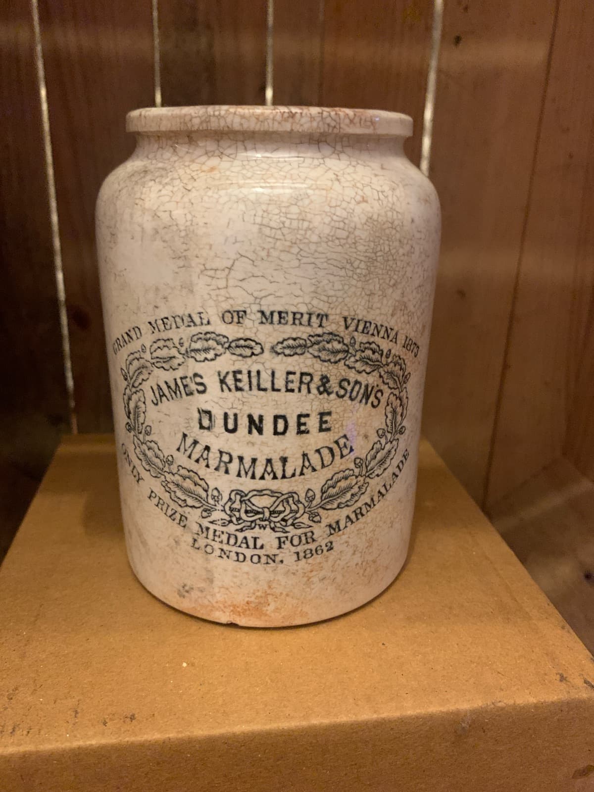 Vintage James Keiller & Sons Dundee Marmalade Stoneware Jar